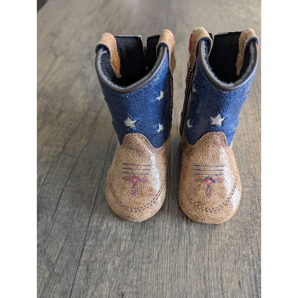 Boot Barn Cody James Infant American Flag Cowboy Boots - Size 1 Excellent Cond